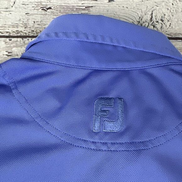 FJ Foot Joy Golf Polo Shirt Men's Medium Purple Polyester Spandex Pullover - Picture 7 of 8